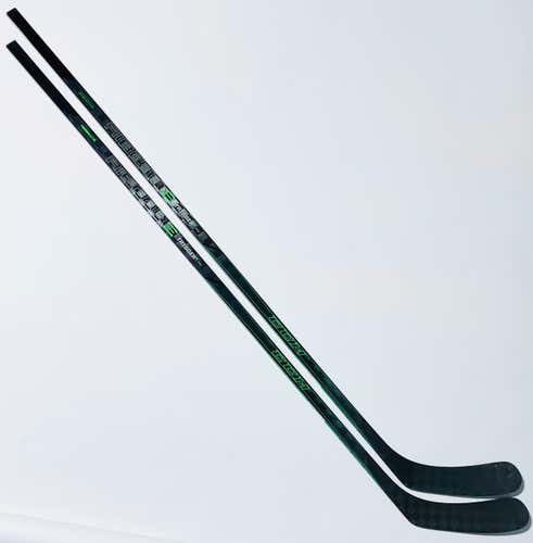2 Pack CCM Ribcore Trigger 5 Pro Hockey Sticks-LH-P91-85 Flex-66" Against the Wall