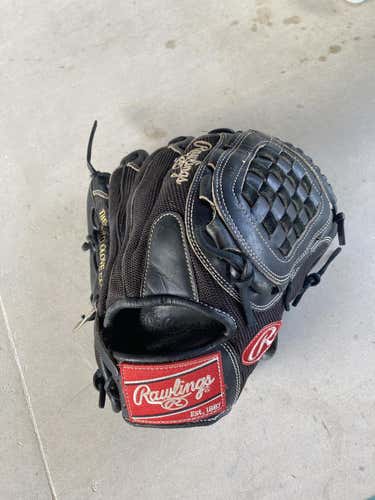 Black High School/College Right Hand Throw 12" Heart of the Hide Baseball Glove