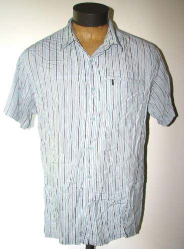 The North Face Men's Blue/Gray Checked Plaid Short-Sleeve Hiking Shirt -Size XL