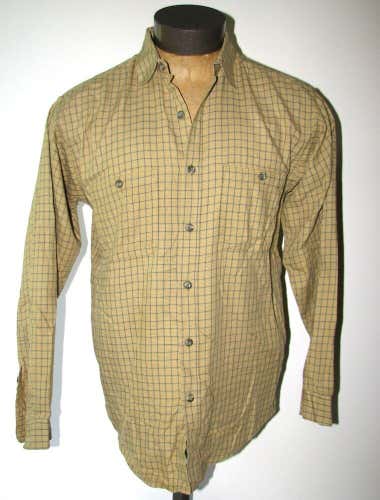 Patagonia Men's Organic Cotton Beige Checked Long-Sleeve Hiking Shirt - Sz.Small
