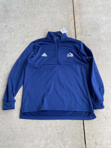 New Colorado Avalanche Player Issued Adidas 1/4 zip Medium, Large and XL