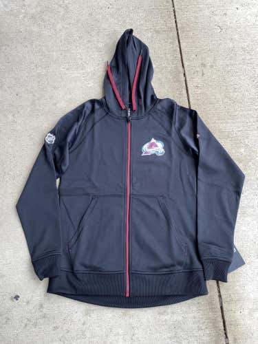 New Fanatics Colorado Avalanche Player Issued Zip Up Hoodie  Medium or Large