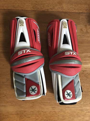 STX Assault Arm Guards Ohio State Size Medium