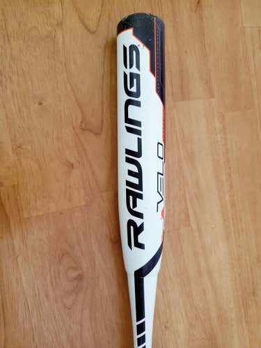 White Used Kid Pitch (9YO-13YO) 2018 Rawlings Composite Velo Bat (-11) 17 oz 28"