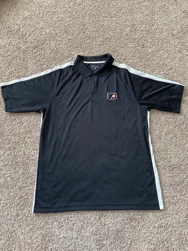Philadelphia Flyers Black Men's Large Antigua Polo