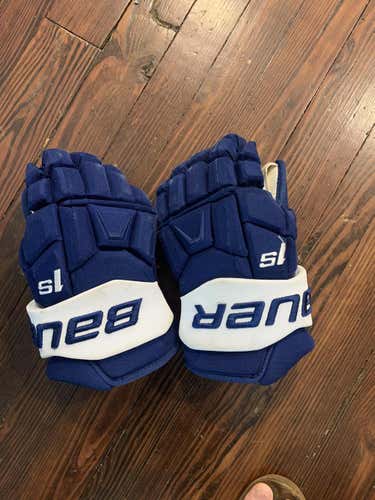 Bauer Supreme 1S Hockey Gloves pro stock Kasperi Kapanen Toronto Maple Leafs