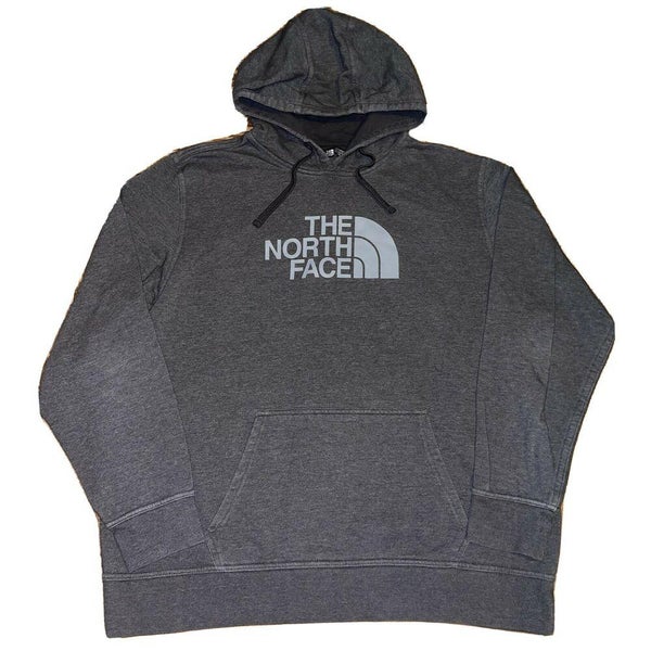 The North Face Half Dome Big Graphic Logo Gray Hoodie Sweatshirt Men’s Size XXL