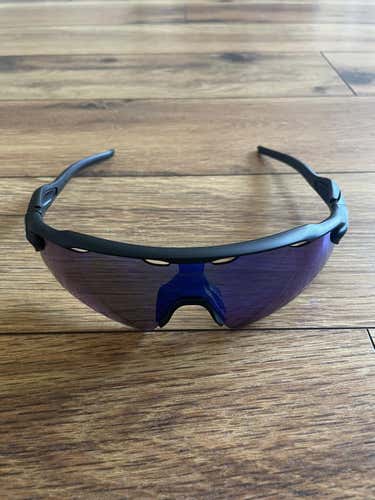 NEW Oakley Radar EV Path Sunglasses - Black Frame w/ Blue Multilayer Lens