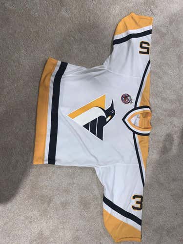 Game Issued Pittsburgh Penguins Tom Barrasso SC Playoffs Pro-cut Game-style Size 56 CCM Jersey