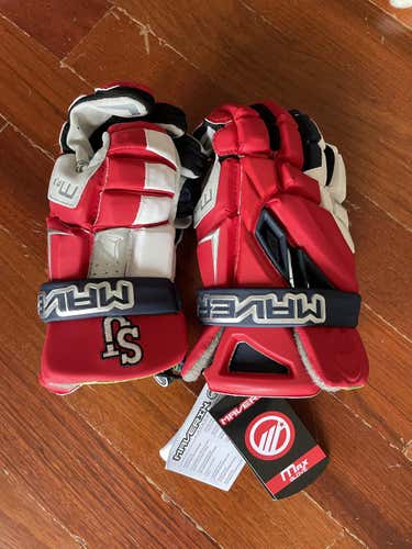 St. John’s Lacrosse Custom Maverik Max Lacrosse Gloves 13”