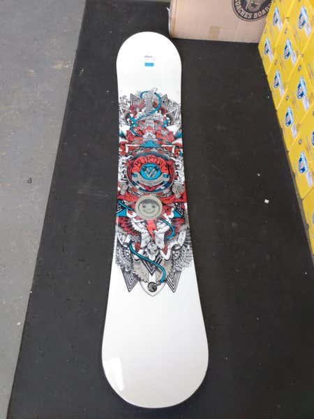 Used Burton White Collection 158 Cm Snowboard Mens Boards