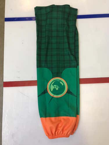 Used Green And Orange Youngstown Phantoms Socks – 30 Inches