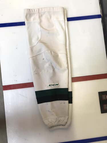 Used White Cedar Rapids Roughriders CCM Socks – XL