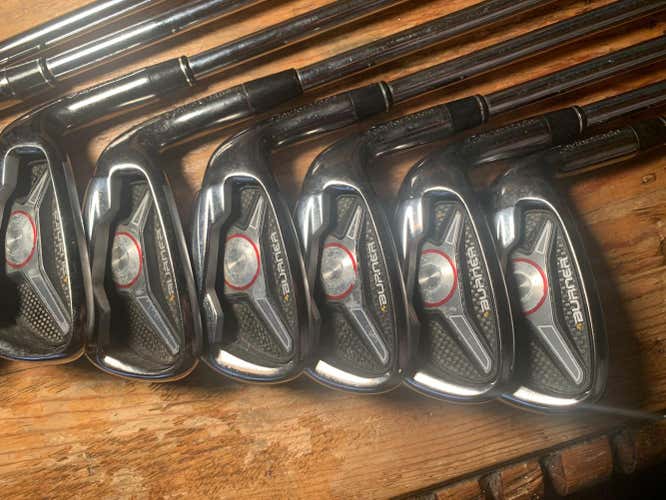 Men's Right Handed Stiff Flex Steel Shaft Burner Iron Set
