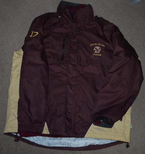 Boston College Eagles Lacrosse Game Worn Used Field Jacket XL w/ Removable Lining
