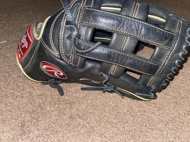 Black High School/College Outfield 12.75" Gold Glove Elite Baseball Glove