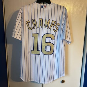 Chicago Cubs gold World Series champions jersey