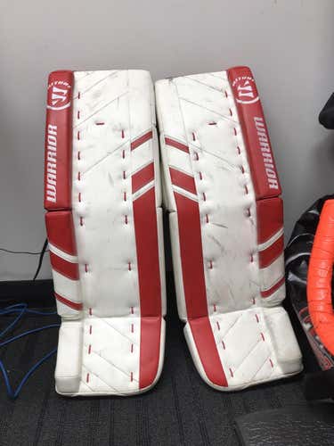 White Intermediate 32" Warrior  Ritual G3 Pro Goalie Leg Pads