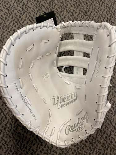 White New Rawlings First Base Liberty Advanced 13" Softball Glove