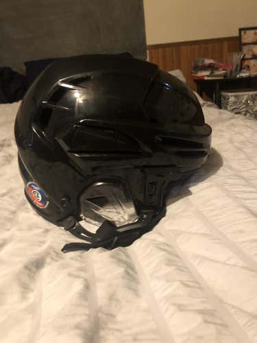 Black warrior box lacrosse/hockey helmet - no mask