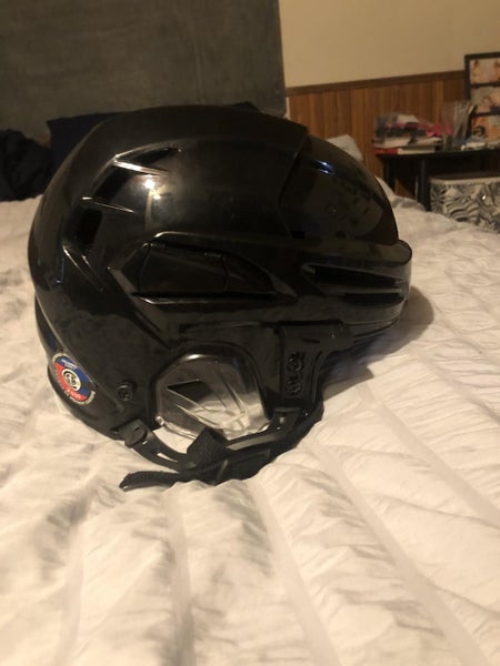 Black warrior box lacrosse/hockey helmet - no mask