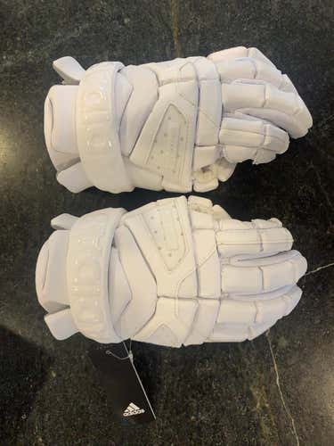 White New Player's Adidas 13" Freak Lacrosse Gloves