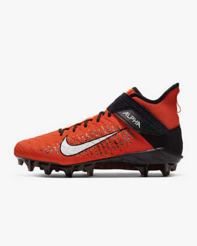 new mens 7 nike alpha menace pro 2 mid molded football cleats team orange