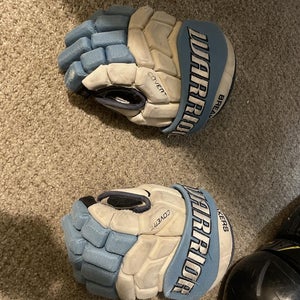 Blue And White  Junior Warrior 12"  Gloves Custom