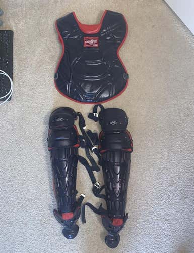 pro issued leg and chest guards