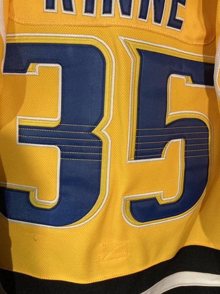 Reebok, Shirts, Nashville Predators Reebok Pekka Rinne 35 Nhl Hockey  Jersey Xxl Yellow Home Gold