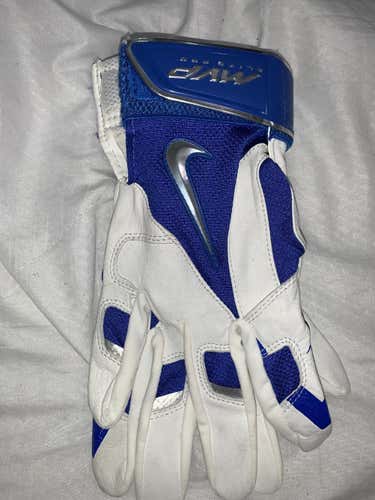 New Large Blue & White Nike MVP Batting Gloves