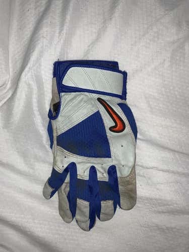 SALE ! Used Large Blue&Gray Nike Batting Gloves With Inner Padding