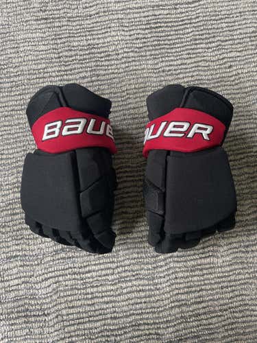 Black Senior Bauer 14" Pro Stock Supreme 2S Pro Gloves