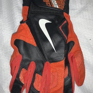 Used Nike Black&Orange Batting Gloves