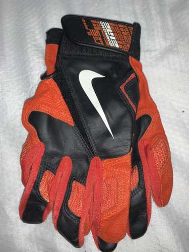 Used Nike Black&Orange Batting Gloves