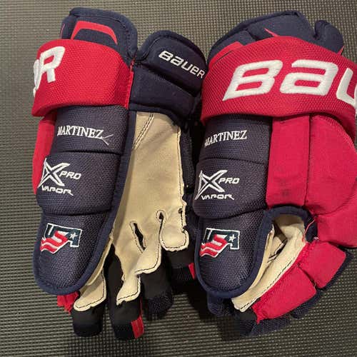 USA IIHF World Championship Game Worn Alec Martinez Gloves