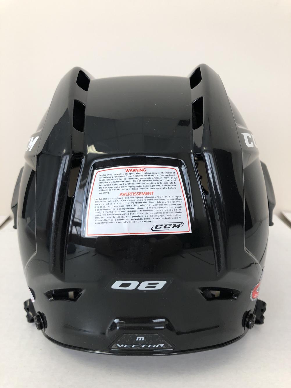 New CCM Vector V08 Senior Medium Ice hockey Player Helmet Black 08 med 
