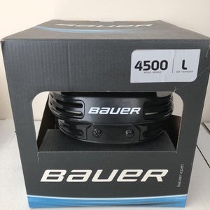 New Senior Bauer 4500 Hockey Helmet Black Large Lg L sr