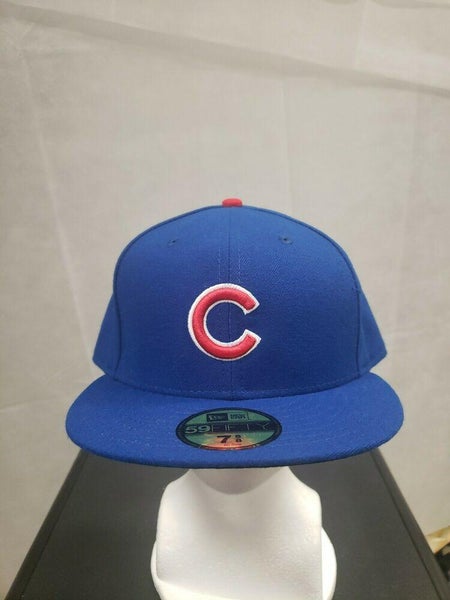 Chicago Cubs Hat Fitted 7 5/8 Baseball Cap New Era Blue MLB Retro