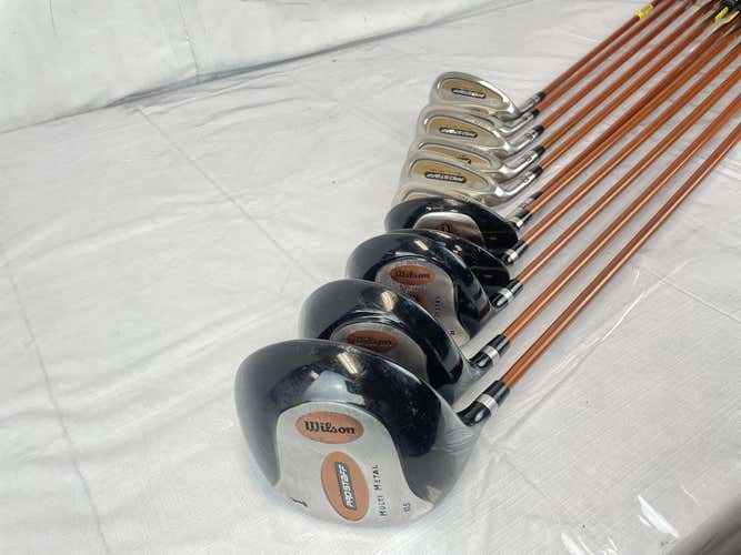 Used Wilson Pro Staff Oversize Multi Metal 11-piece Graphite Regular Mens Golf Club Set Mlh