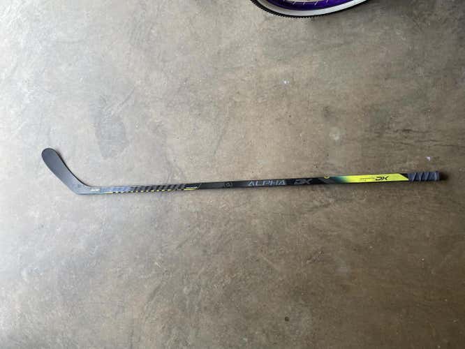 Used Senior Warrior Right Handed Alpha DX Pro Hockey Stick Heel Pattern Pro Stock