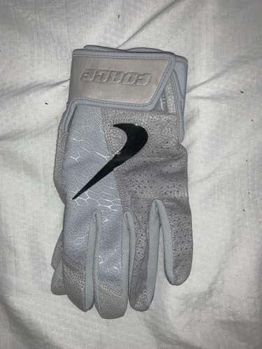 New Large Gray Nike Force Batting Gloves