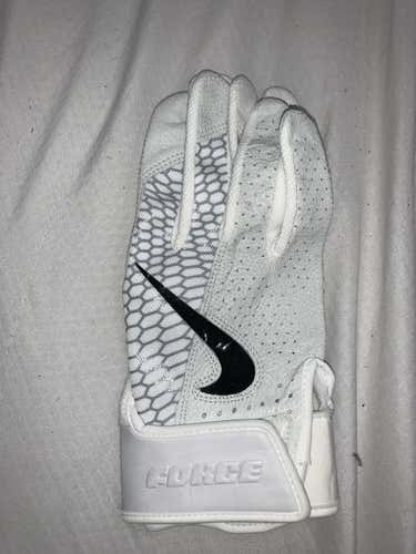 New Large White Nike Force Batting Gloves