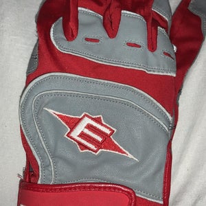 Rarely Used Large Red Easton Batting Gloves, Two Red Easton Wristbands Included!
