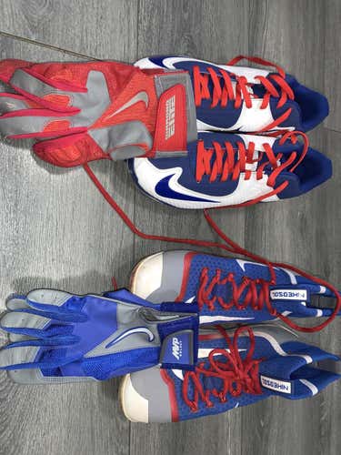 RED,WHITE,BLUE Nike Cleats & BG’s BUNDLE! NEW Low-Top NikeSol, USED Hightop Nike Hurraches