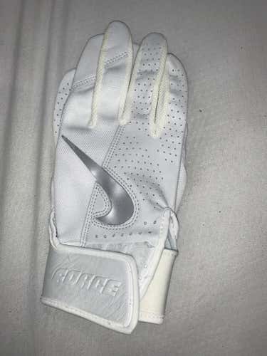 New Large White Nike Force Batting Gloves