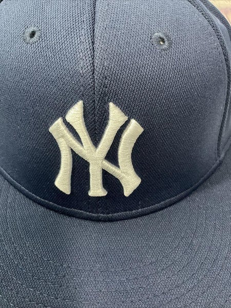 OC Sports Yankees MLB Q3 Flat Hat Cap Navy/Gray Two Tone NY Logo OSFM