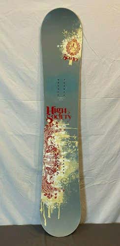 High Society/Never Summer Scarlet 148cm Rocker Camber Women's Snowboard Deck