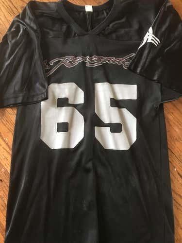 #65 Black Adult Medium Football Jersey