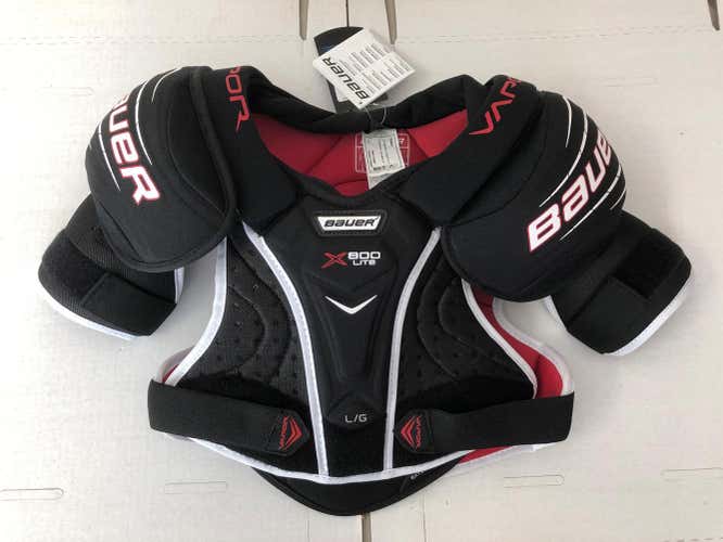 New Junior Bauer Vapor X800 Lite Hockey Shoulder Pads Large Lg L jr